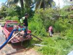 ดำเนินการสูบน้ำท่วมขังบ้านบัวจันทร์ โพธิ์สี