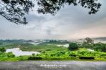 ภาพบรรยากาศเขื่อนดินช่องเขาขาดจากศาลาชมวิว